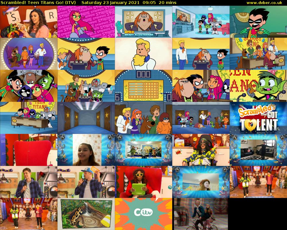 Scrambled! Teen Titans Go! (ITV) Saturday 23 January 2021 09:05 - 09:25