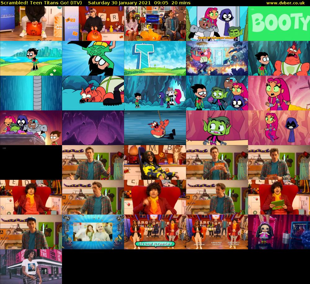Scrambled! Teen Titans Go! (ITV) Saturday 30 January 2021 09:05 - 09:25