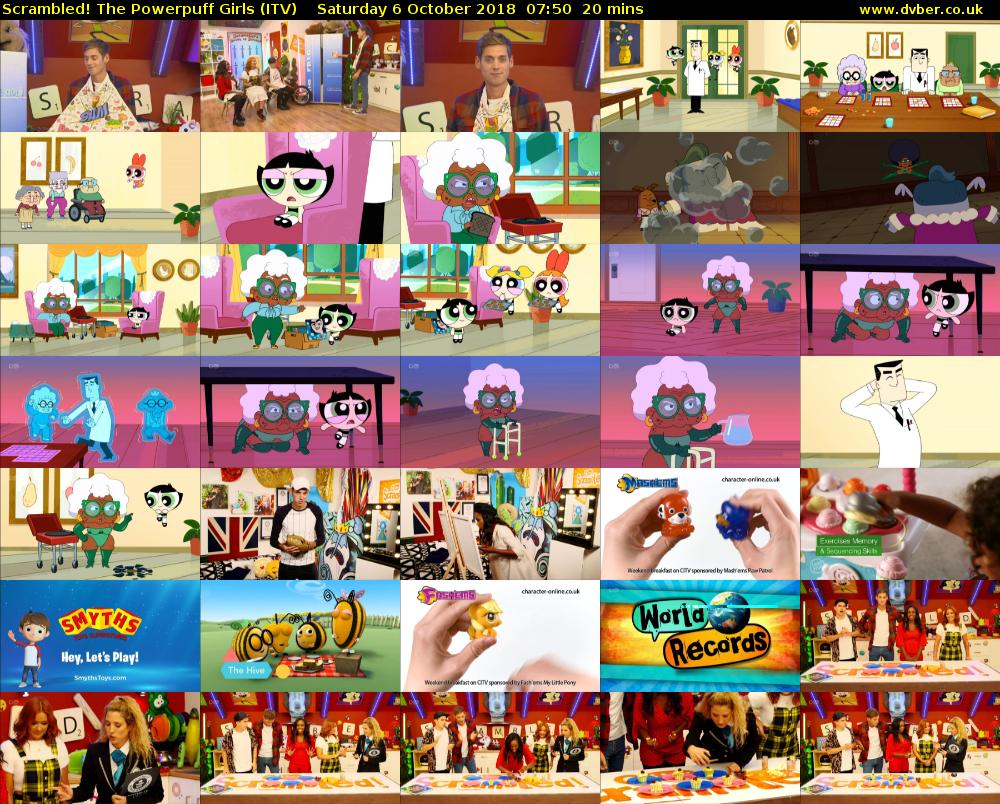 Scrambled! The Powerpuff Girls (ITV) Saturday 6 October 2018 07:50 - 08:10