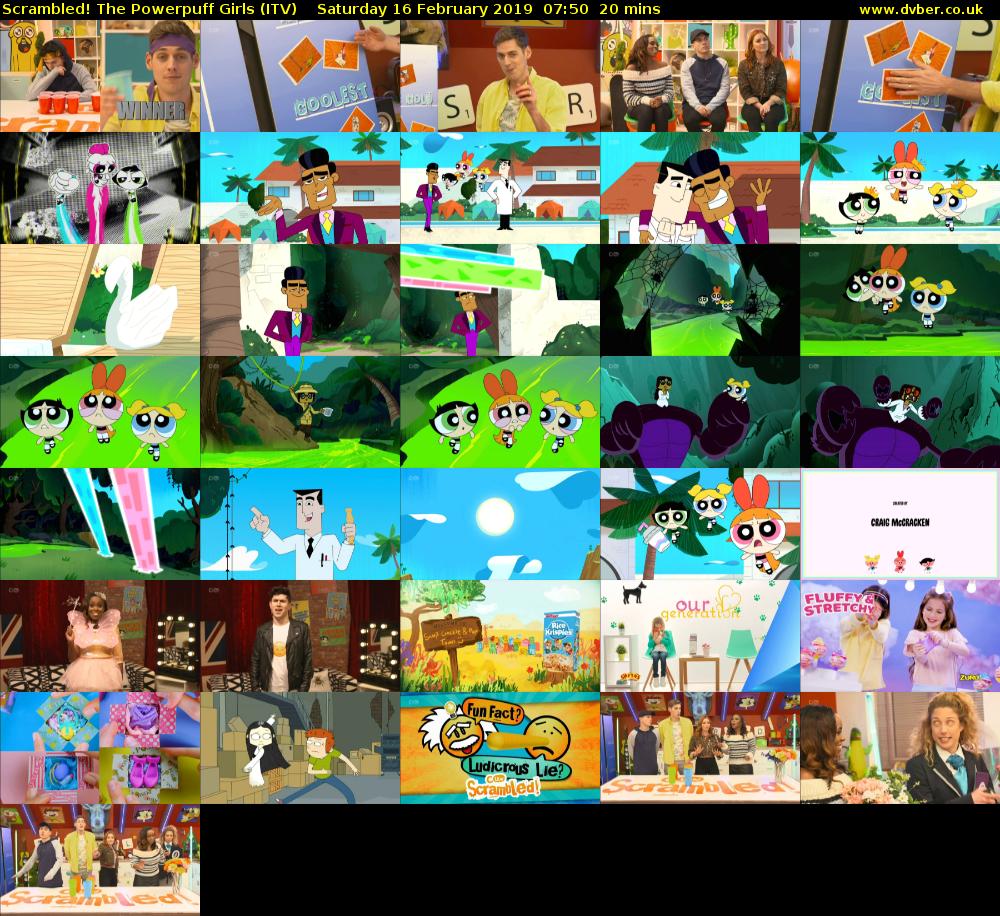 Scrambled! The Powerpuff Girls (ITV) Saturday 16 February 2019 07:50 - 08:10