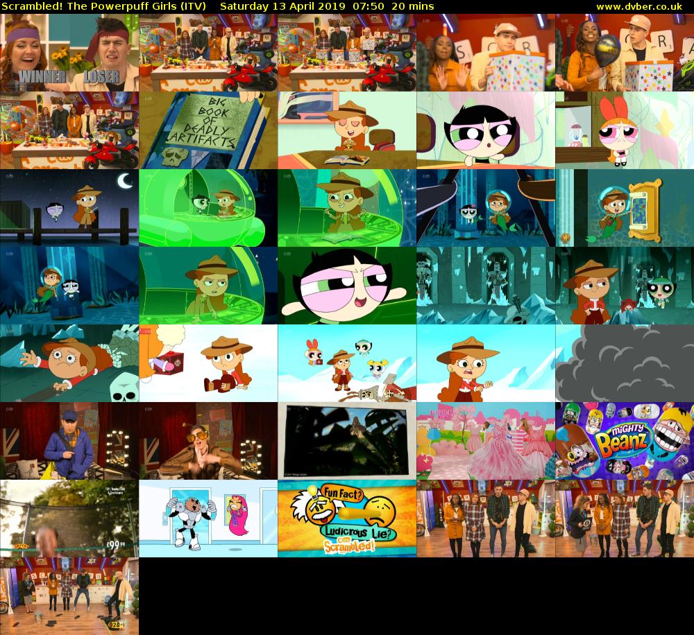 Scrambled! The Powerpuff Girls (ITV) Saturday 13 April 2019 07:50 - 08:10
