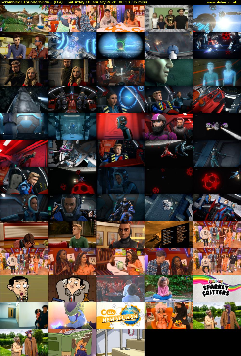 Scrambled! Thunderbirds... (ITV) Saturday 18 January 2020 08:30 - 09:05