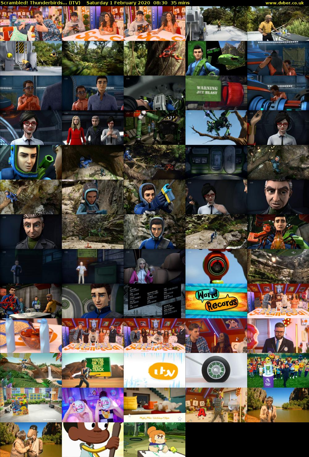 Scrambled! Thunderbirds... (ITV) Saturday 1 February 2020 08:30 - 09:05
