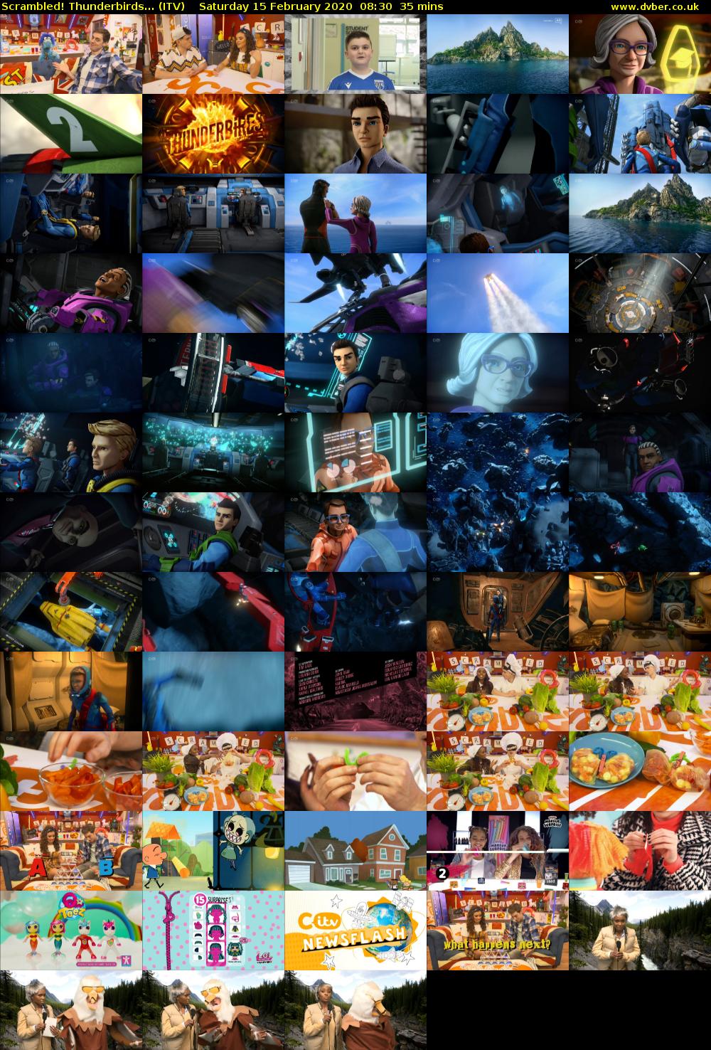 Scrambled! Thunderbirds... (ITV) Saturday 15 February 2020 08:30 - 09:05