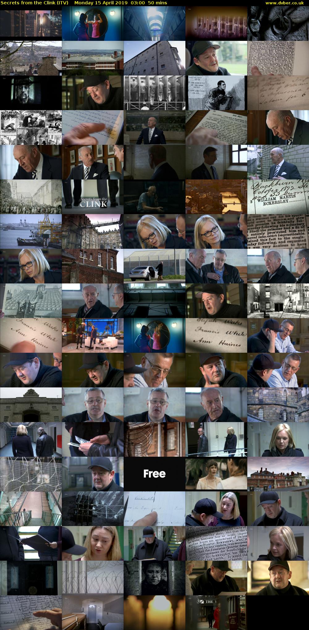 Secrets from the Clink (ITV) Monday 15 April 2019 03:00 - 03:50