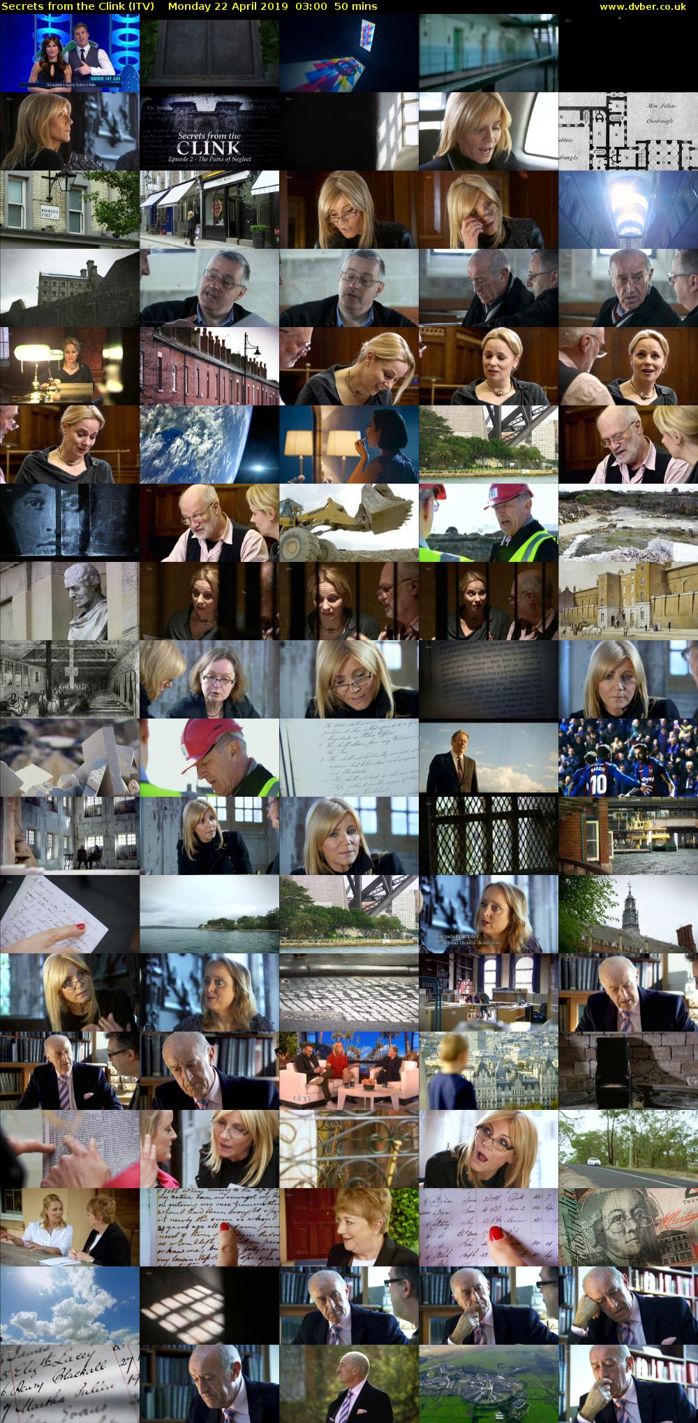Secrets from the Clink (ITV) Monday 22 April 2019 03:00 - 03:50