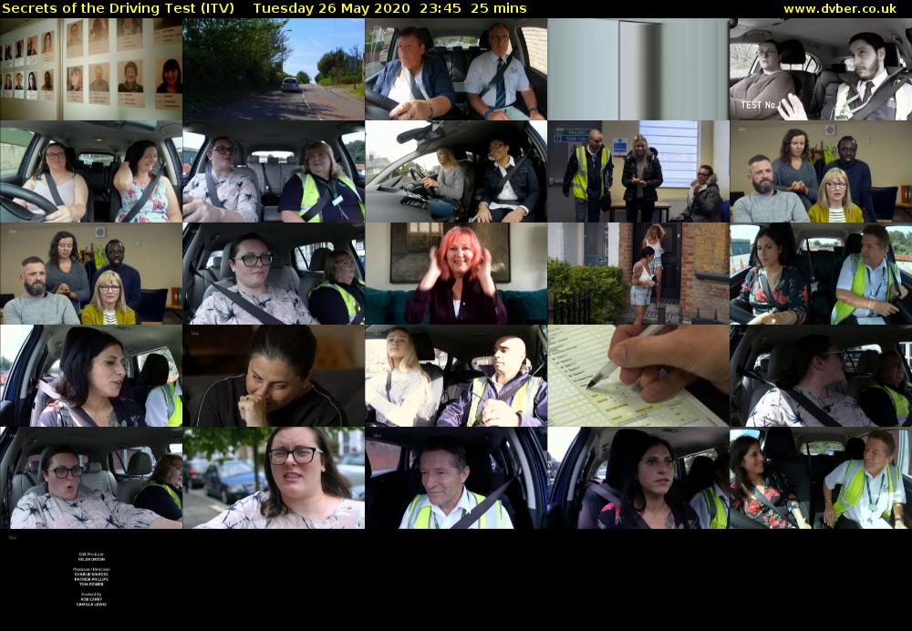 Secrets of the Driving Test (ITV) Tuesday 26 May 2020 23:45 - 00:10