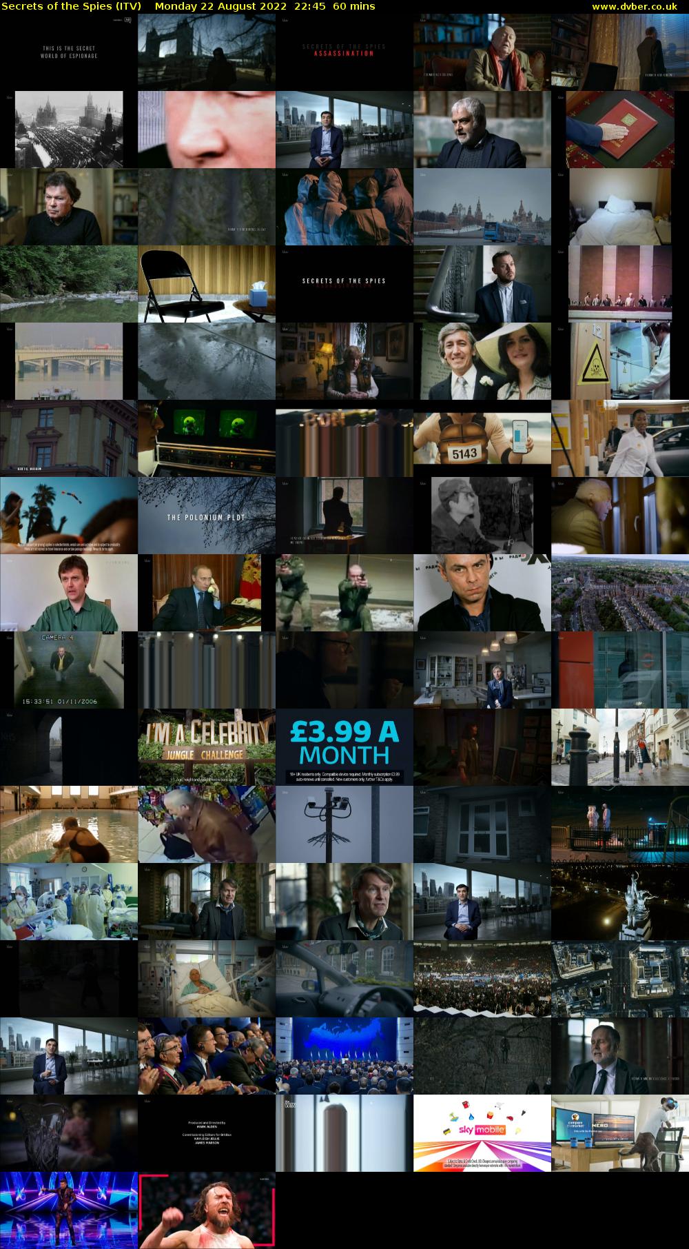 Secrets of the Spies (ITV) Monday 22 August 2022 22:45 - 23:45