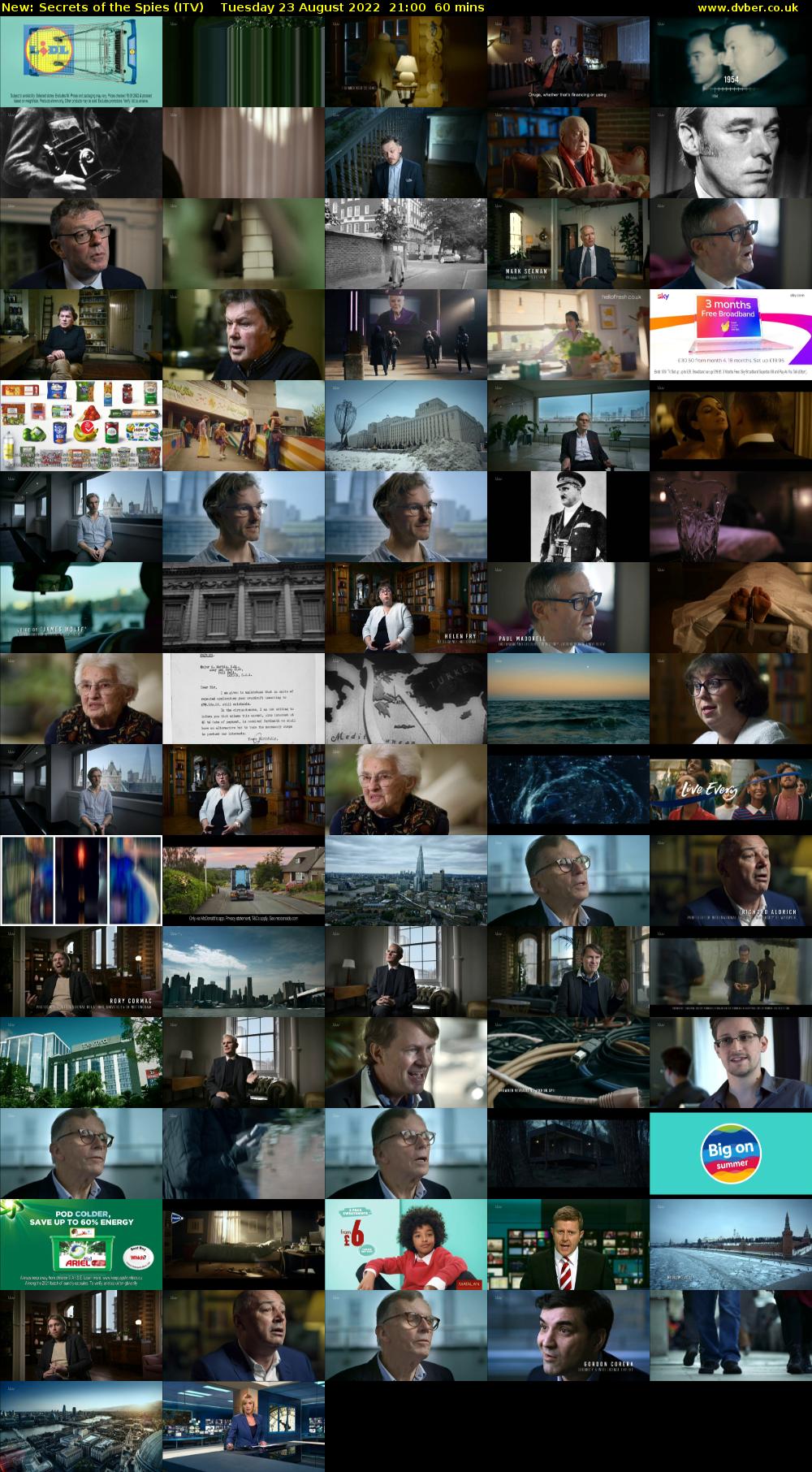 Secrets of the Spies (ITV) Tuesday 23 August 2022 21:00 - 22:00