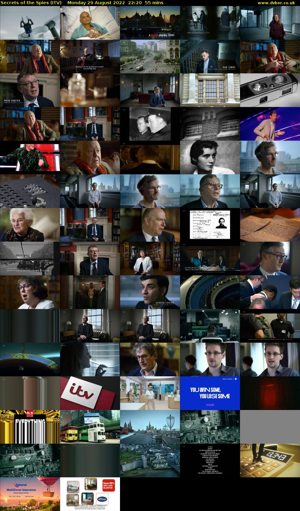 Secrets of the Spies (ITV) Monday 29 August 2022 22:20 - 23:15