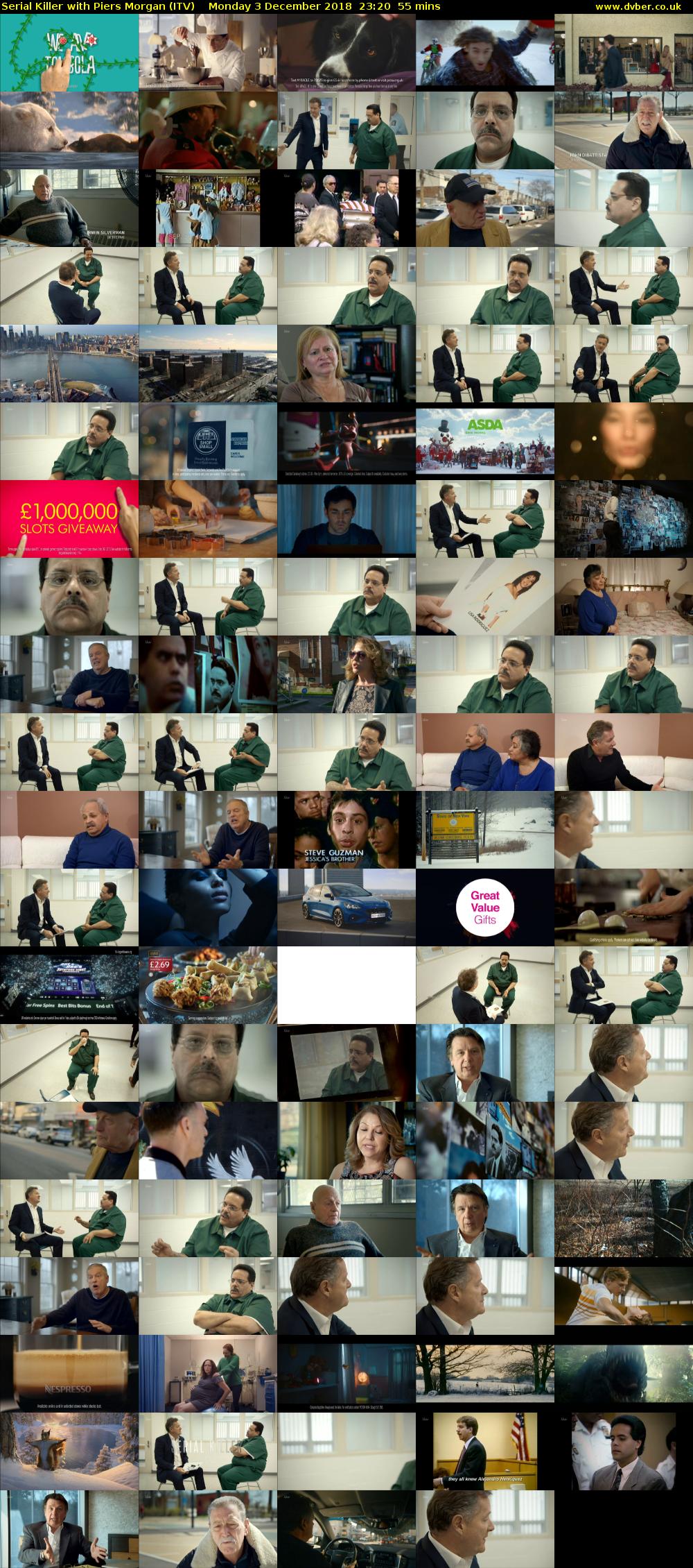 Serial Killer with Piers Morgan (ITV) Monday 3 December 2018 23:20 - 00:15