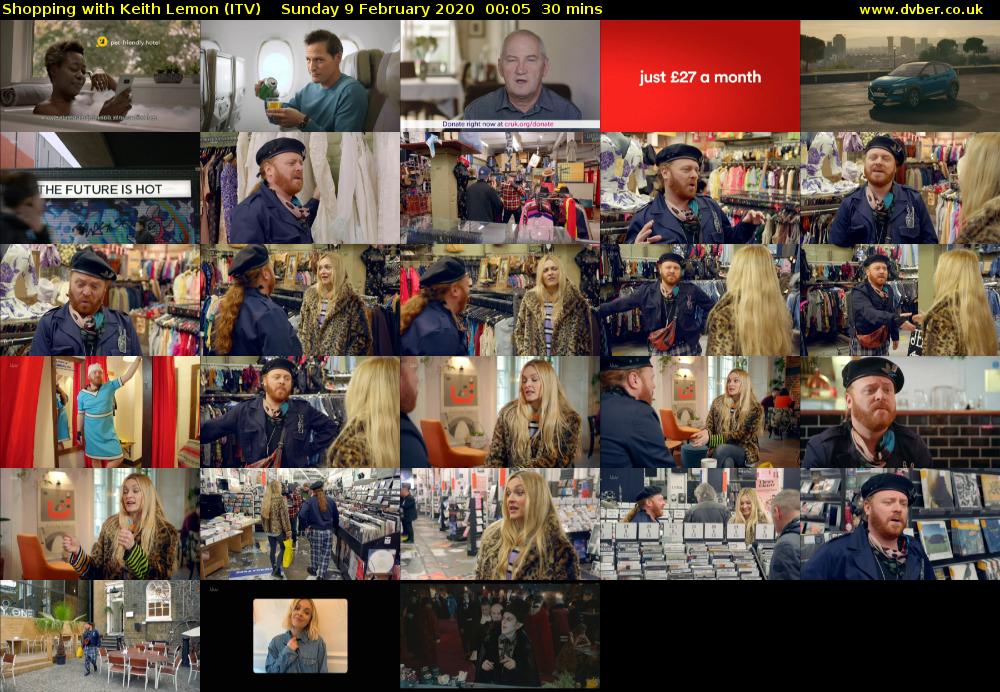 Shopping with Keith Lemon (ITV) Sunday 9 February 2020 00:05 - 00:35