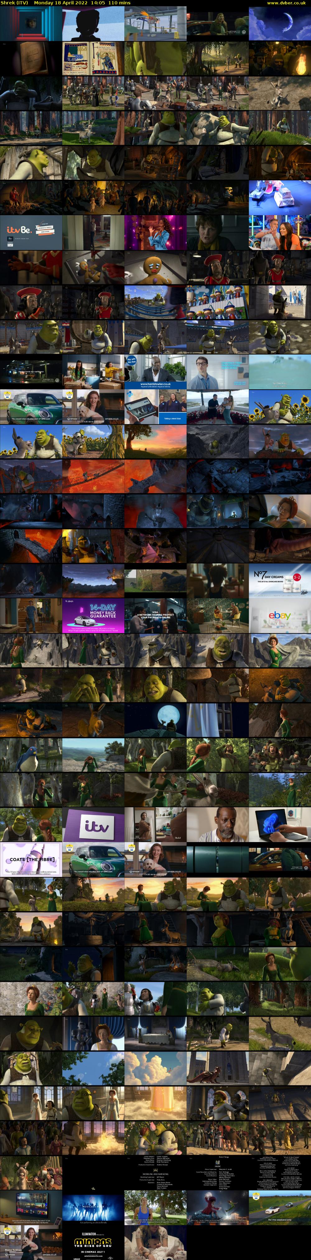 Shrek (ITV) Monday 18 April 2022 14:05 - 15:55