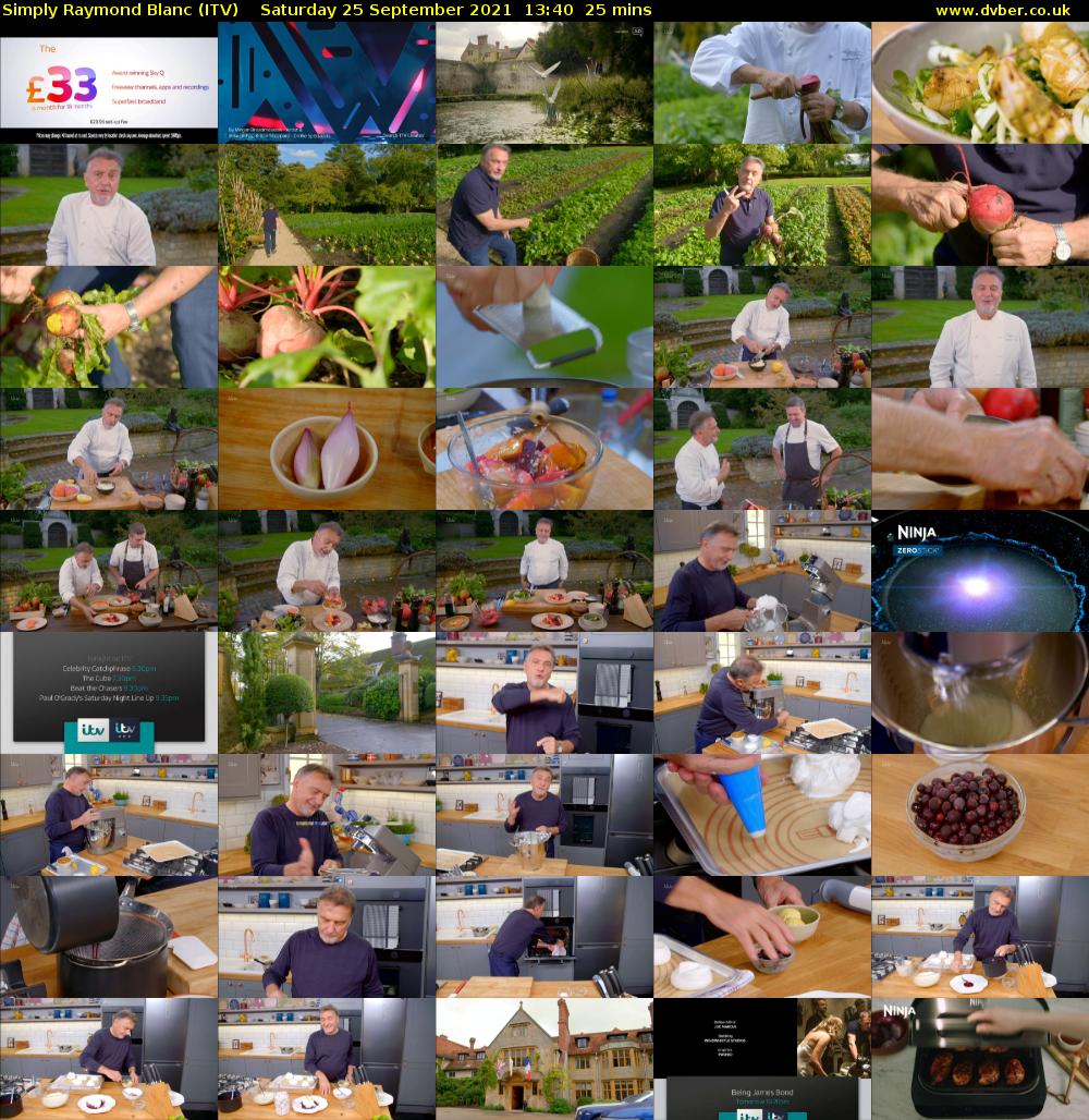Simply Raymond Blanc (ITV) Saturday 25 September 2021 13:40 - 14:05