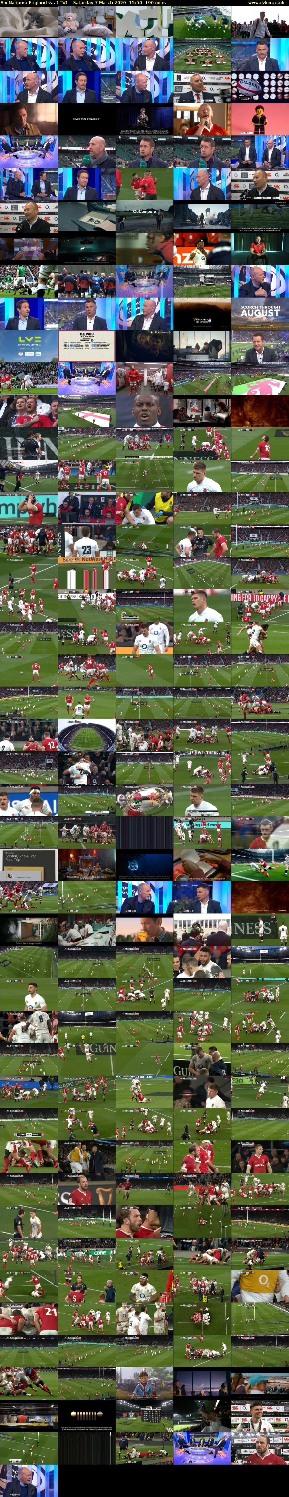 Six Nations: England v... (ITV) Saturday 7 March 2020 15:50 - 19:00