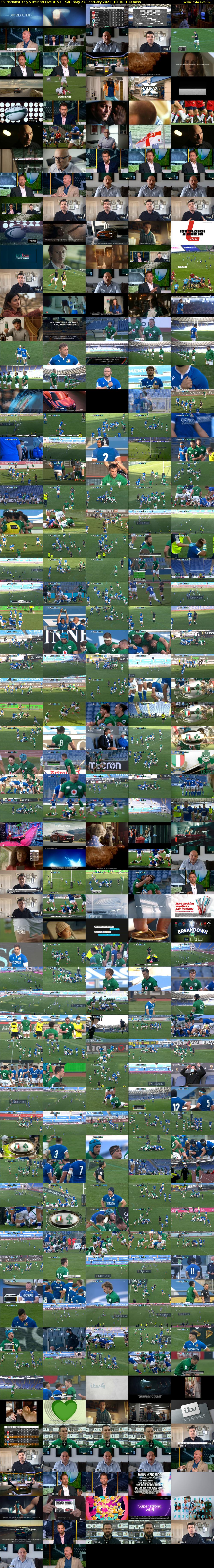 Six Nations: Italy v Ireland Live (ITV) Saturday 27 February 2021 13:30 - 16:30
