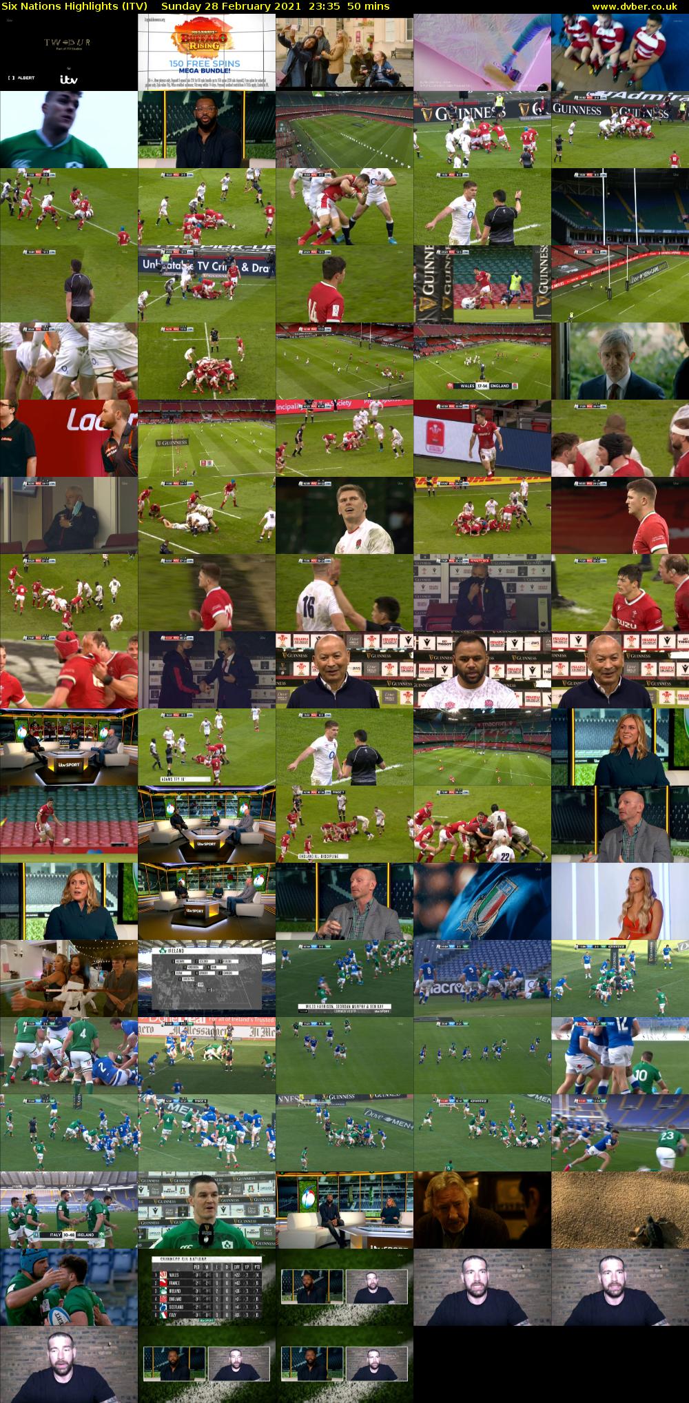 Six Nations Highlights (ITV) Sunday 28 February 2021 23:35 - 00:25