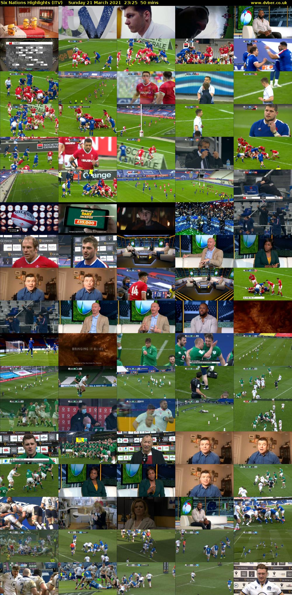 Six Nations Highlights (ITV) Sunday 21 March 2021 23:25 - 00:15