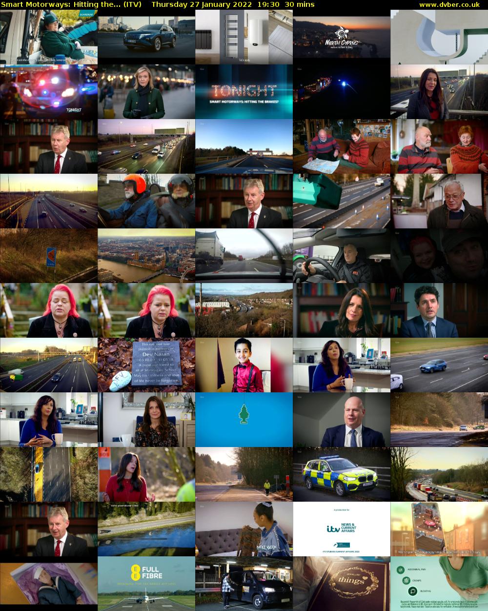 Smart Motorways: Hitting the... (ITV) Thursday 27 January 2022 19:30 - 20:00
