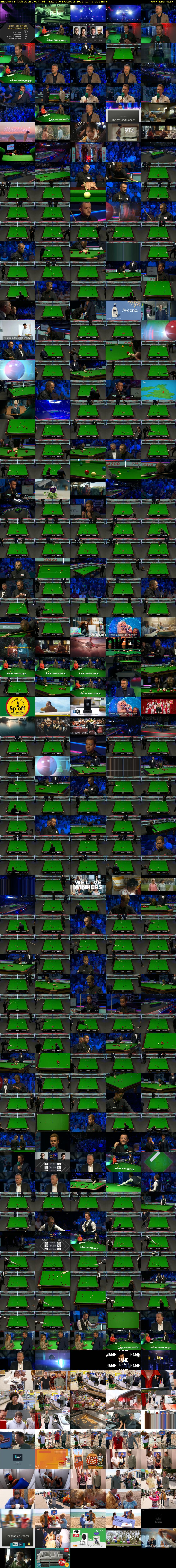 Snooker: British Open Live (ITV) Saturday 1 October 2022 12:45 - 16:30