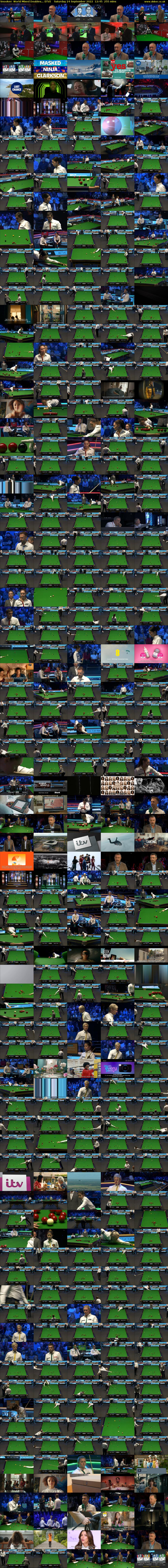 Snooker: World Mixed Doubles... (ITV) Saturday 24 September 2022 12:45 - 17:00