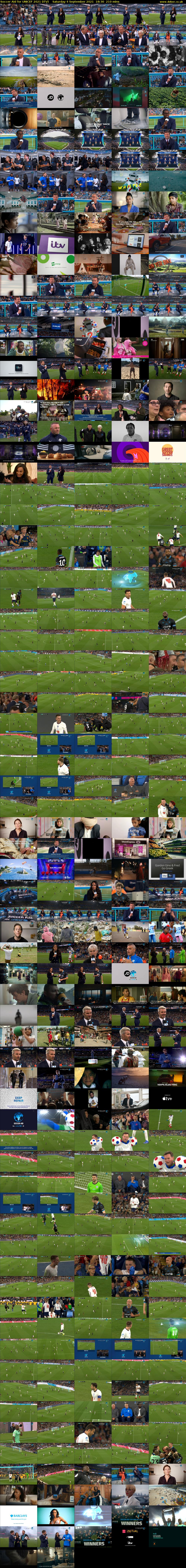 Soccer Aid for UNICEF 2021 (ITV) Saturday 4 September 2021 18:30 - 22:00