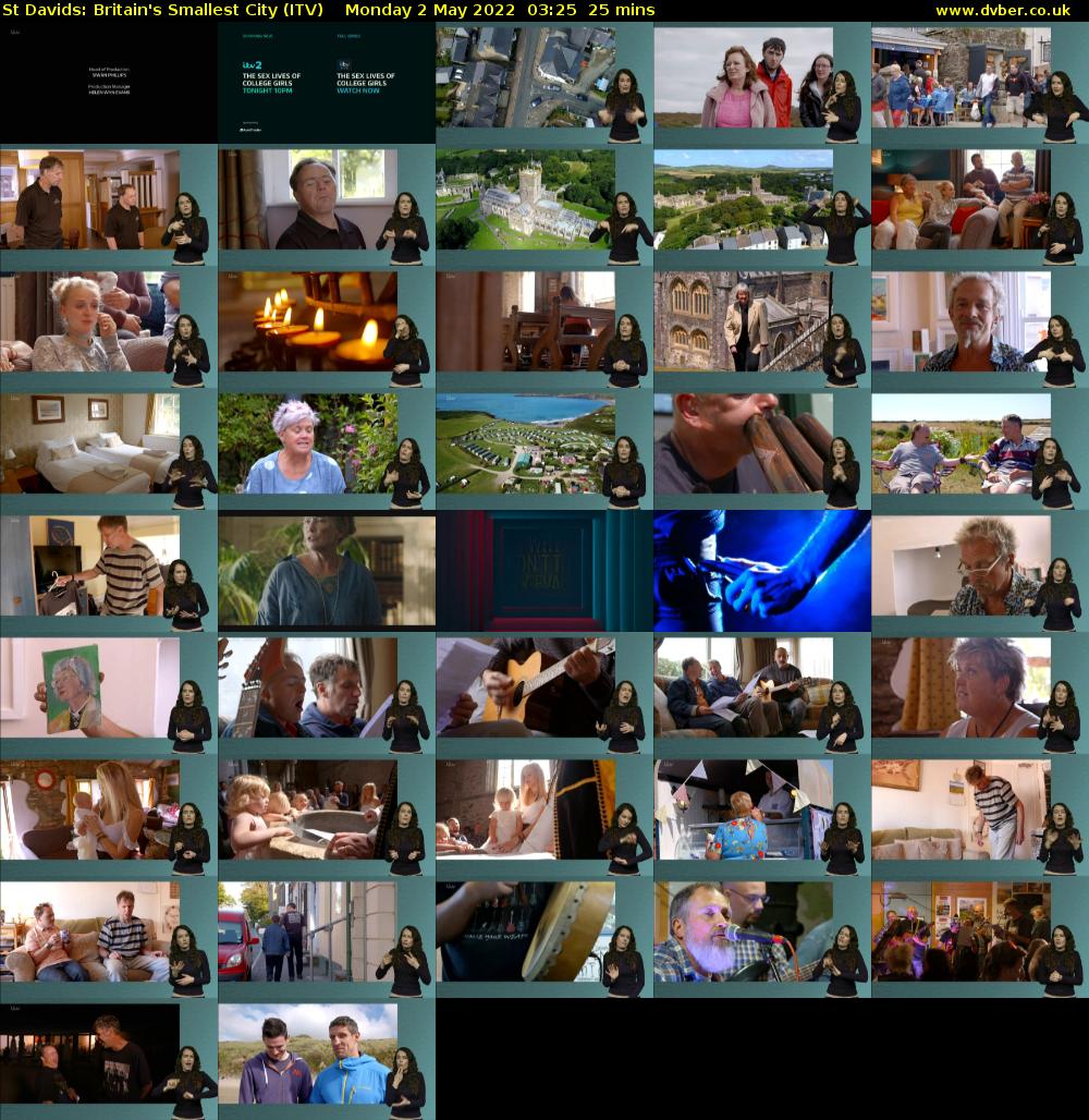 St Davids: Britain's Smallest City (ITV) Monday 2 May 2022 03:25 - 03:50