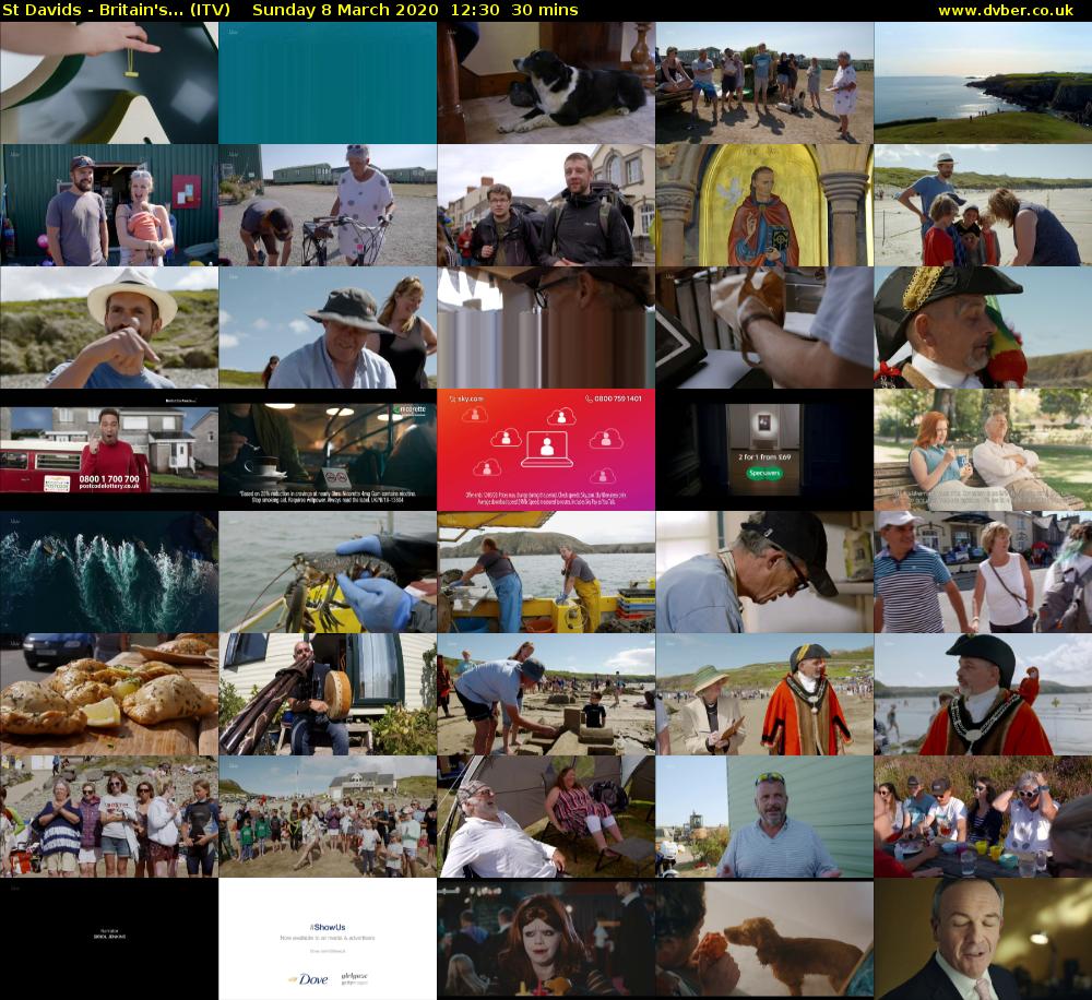 St Davids - Britain's... (ITV) Sunday 8 March 2020 12:30 - 13:00