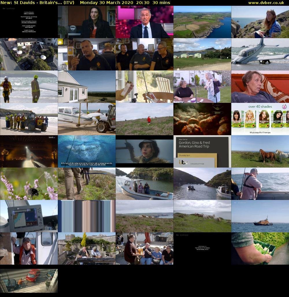 St Davids - Britain's... (ITV) Monday 30 March 2020 20:30 - 21:00