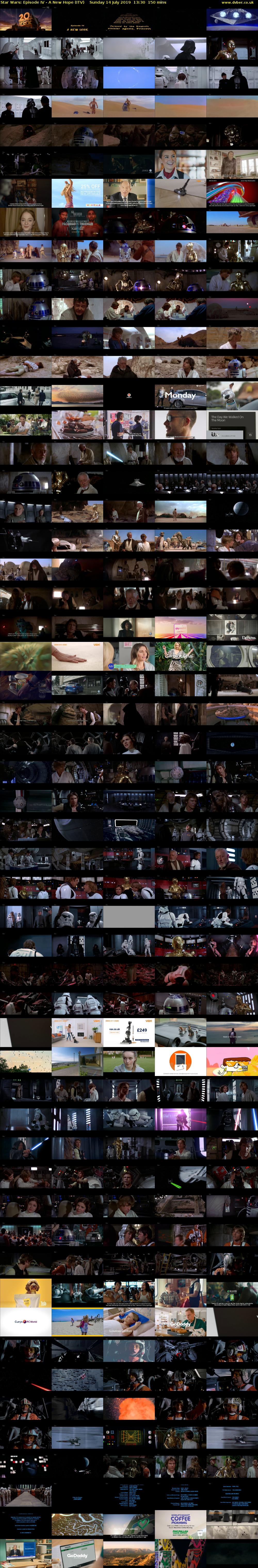 Star Wars: Episode IV - A New Hope (ITV) Sunday 14 July 2019 13:30 - 16:00
