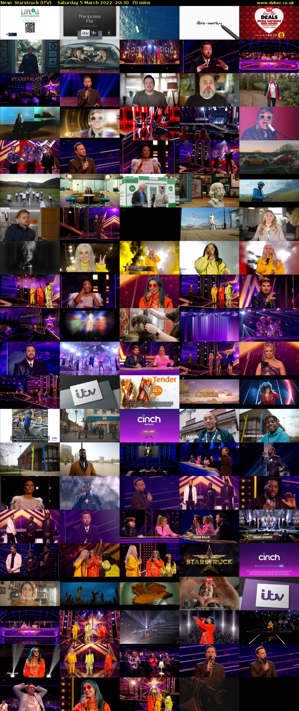Starstruck (ITV) Saturday 5 March 2022 20:30 - 21:40