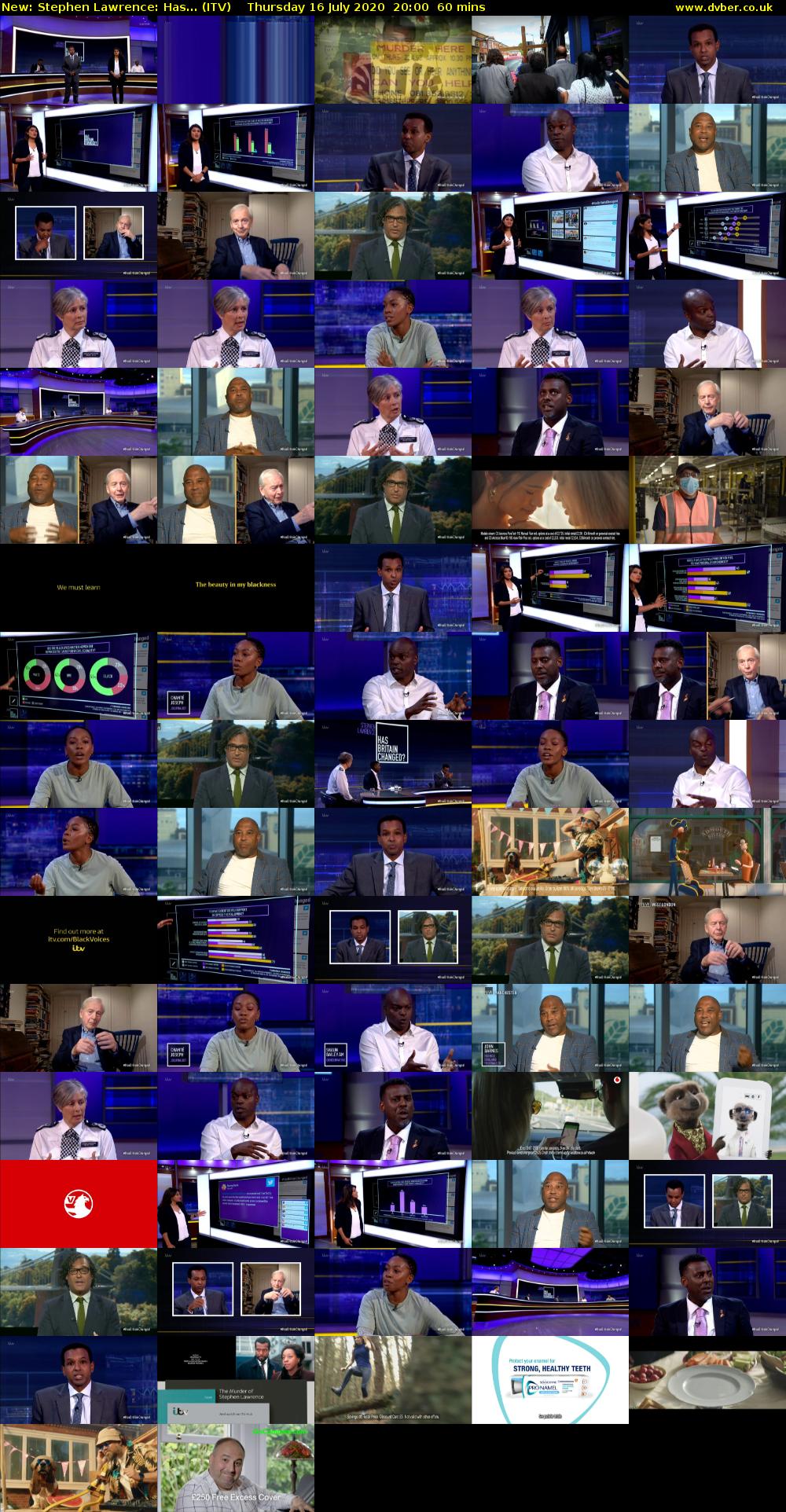 Stephen Lawrence: Has... (ITV) Thursday 16 July 2020 20:00 - 21:00