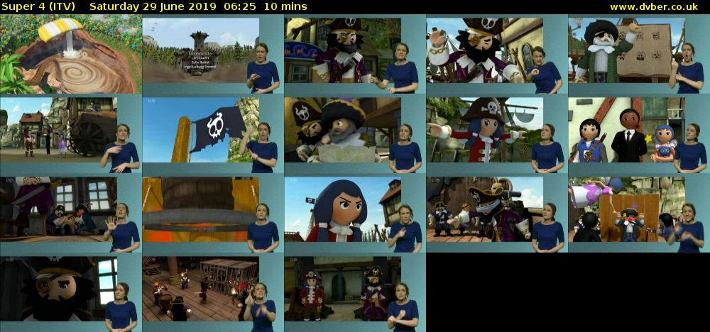 Super 4 (ITV) Saturday 29 June 2019 06:25 - 06:35