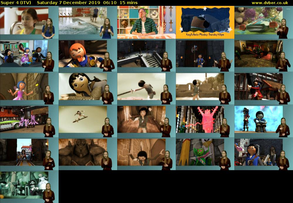 Super 4 (ITV) Saturday 7 December 2019 06:10 - 06:25