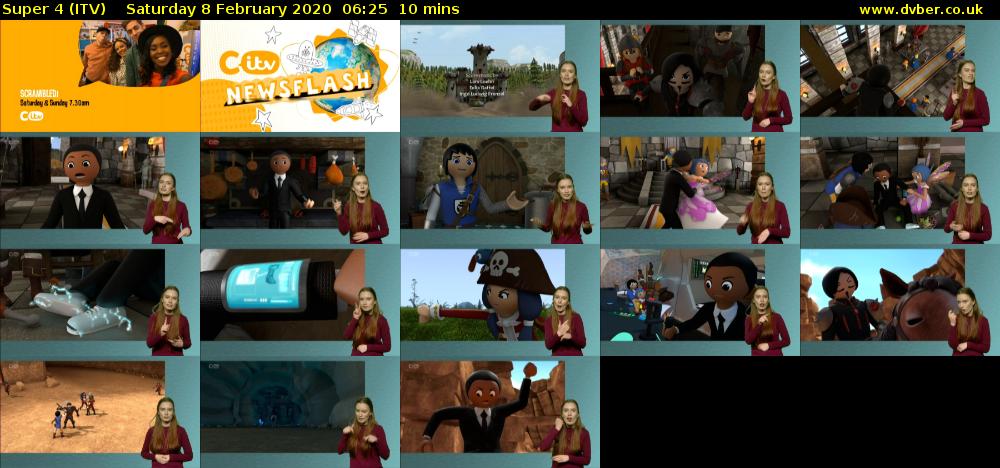 Super 4 (ITV) Saturday 8 February 2020 06:25 - 06:35