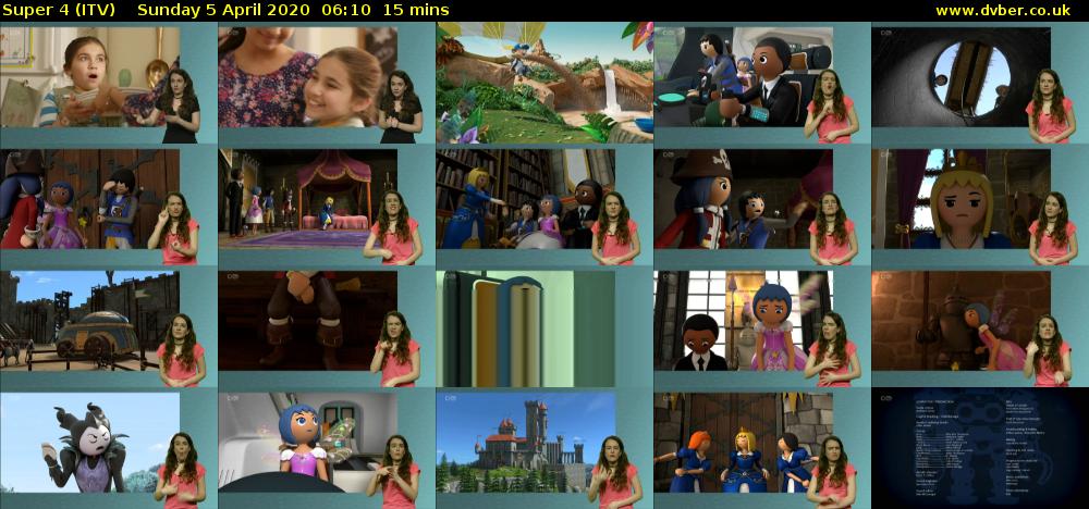 Super 4 (ITV) Sunday 5 April 2020 06:10 - 06:25