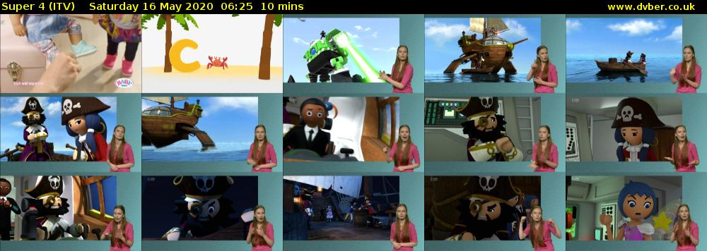 Super 4 (ITV) Saturday 16 May 2020 06:25 - 06:35
