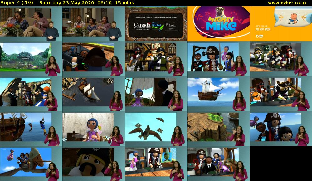 Super 4 (ITV) Saturday 23 May 2020 06:10 - 06:25