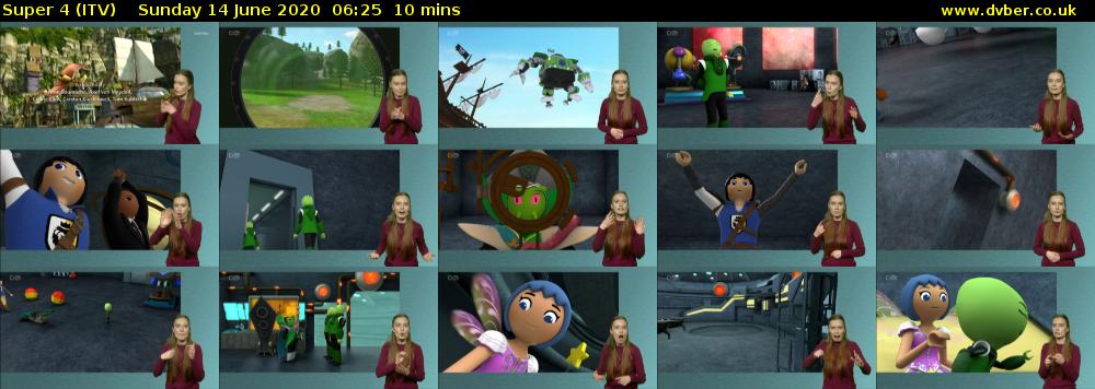 Super 4 (ITV) Sunday 14 June 2020 06:25 - 06:35