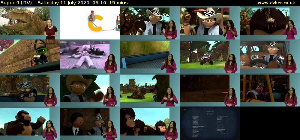Super 4 (ITV) Saturday 11 July 2020 06:10 - 06:25