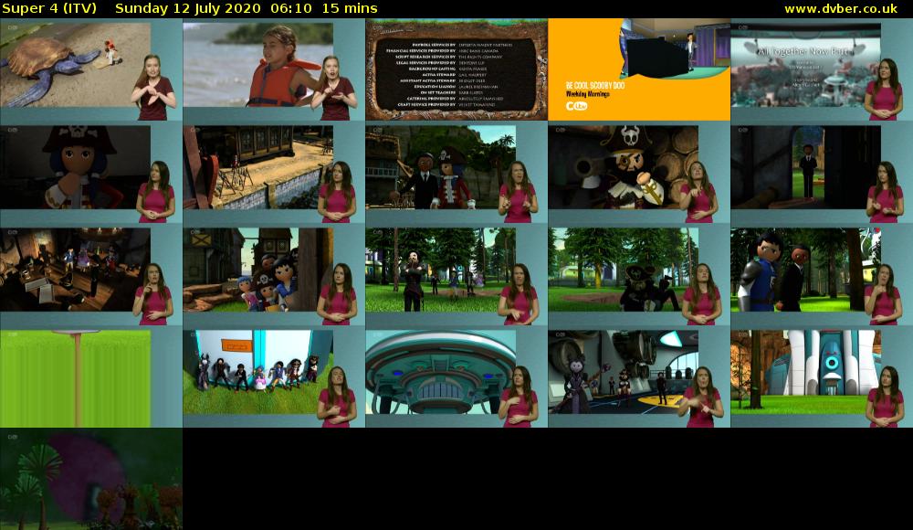 Super 4 (ITV) Sunday 12 July 2020 06:10 - 06:25