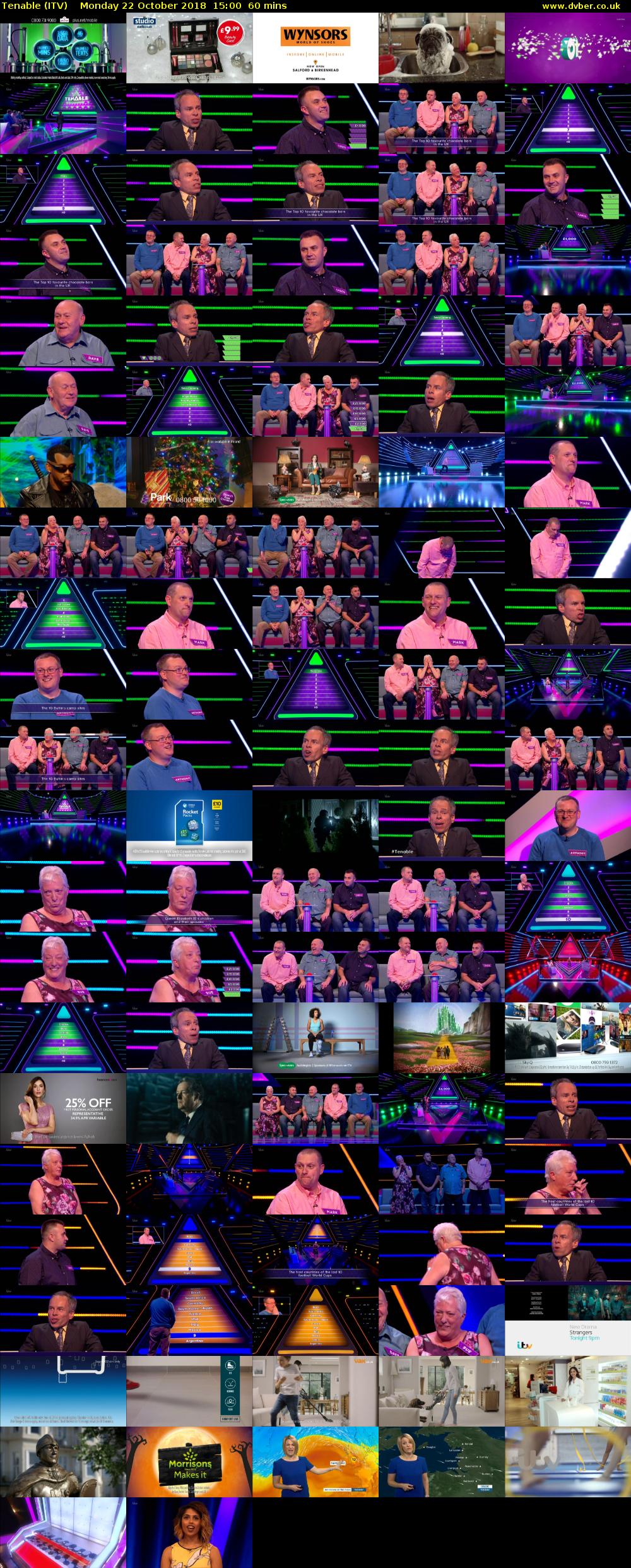 Tenable (ITV) Monday 22 October 2018 15:00 - 16:00