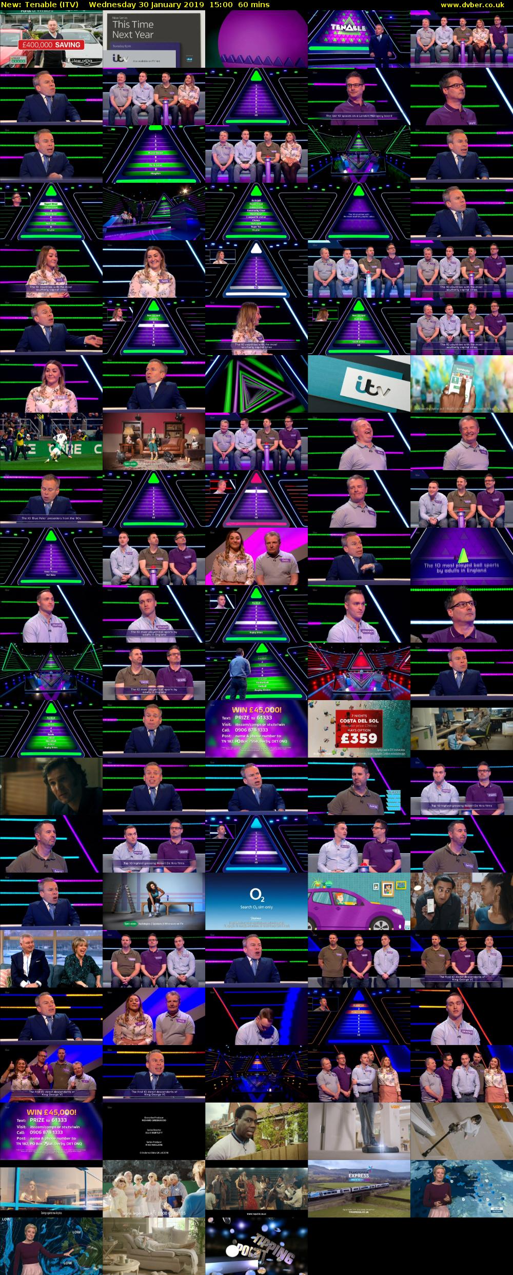 Tenable (ITV) Wednesday 30 January 2019 15:00 - 16:00