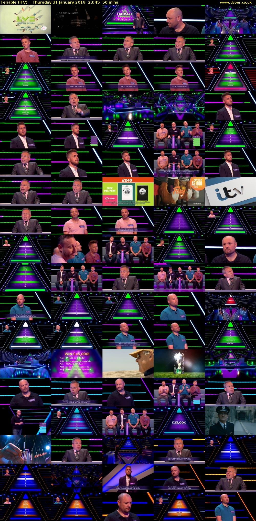 Tenable (ITV) Thursday 31 January 2019 23:45 - 00:35