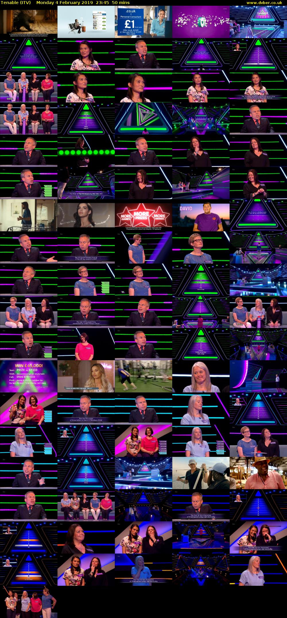 Tenable (ITV) Monday 4 February 2019 23:45 - 00:35