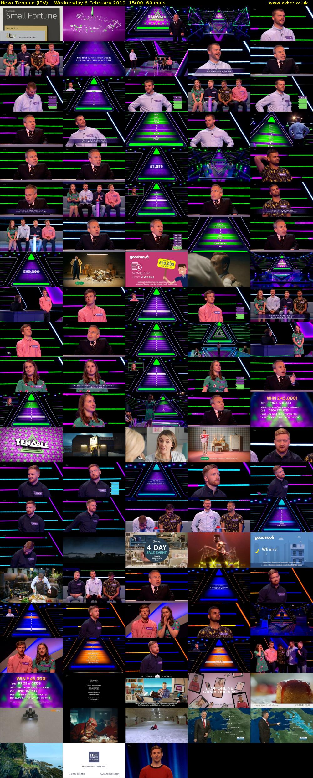 Tenable (ITV) Wednesday 6 February 2019 15:00 - 16:00