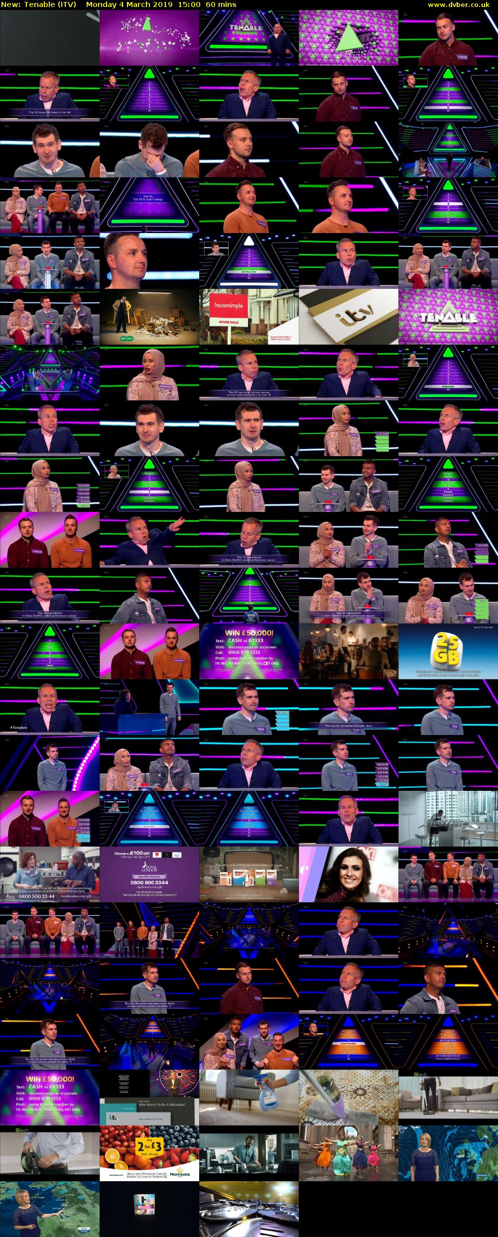 Tenable (ITV) Monday 4 March 2019 15:00 - 16:00