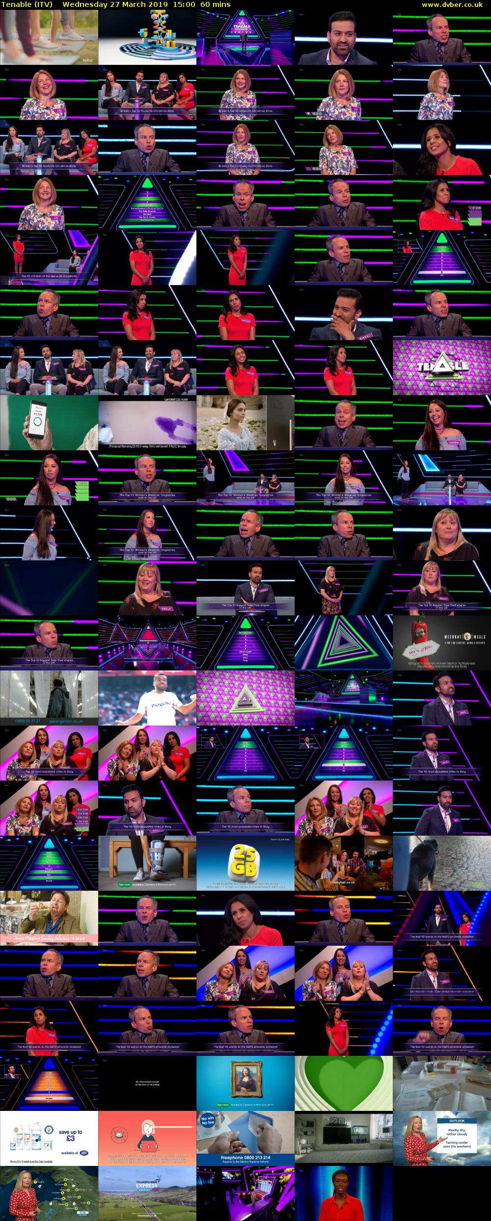Tenable (ITV) Wednesday 27 March 2019 15:00 - 16:00