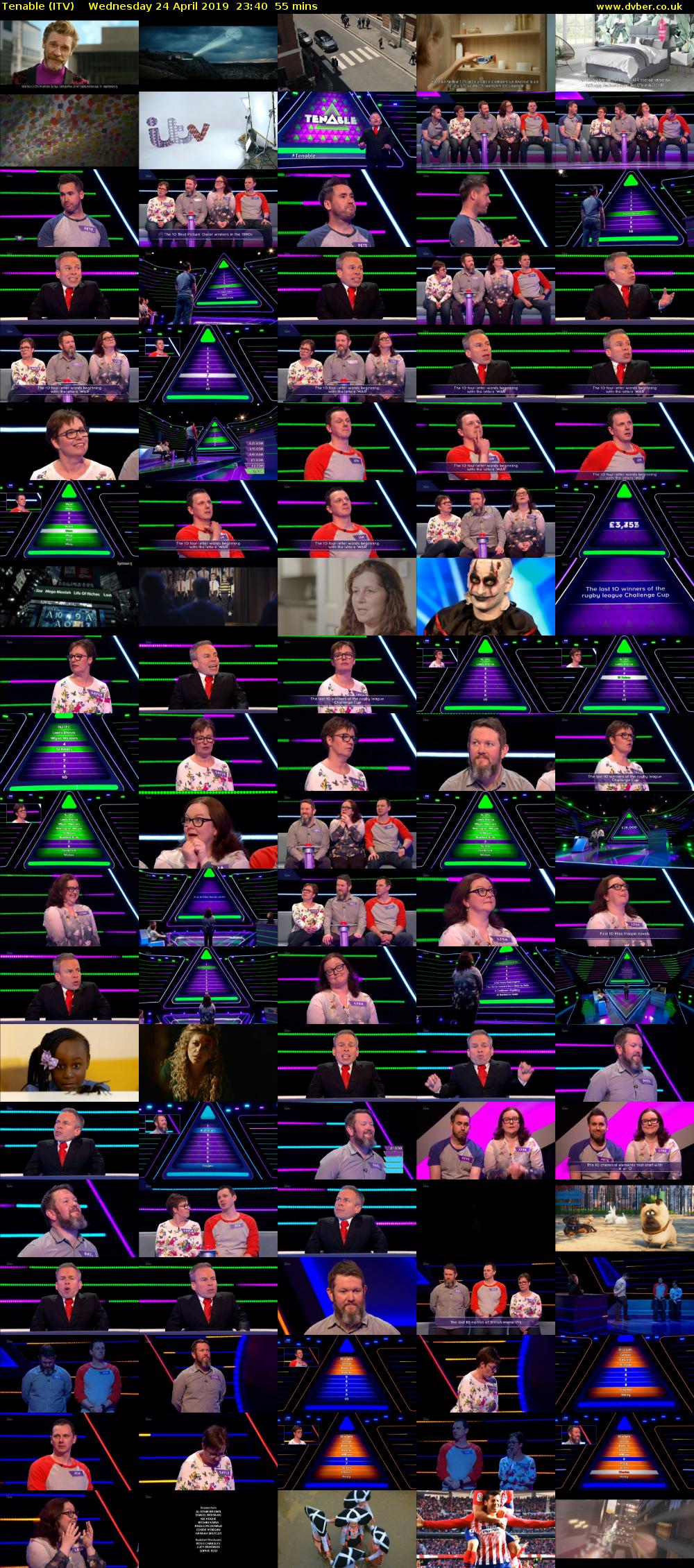 Tenable (ITV) Wednesday 24 April 2019 23:40 - 00:35