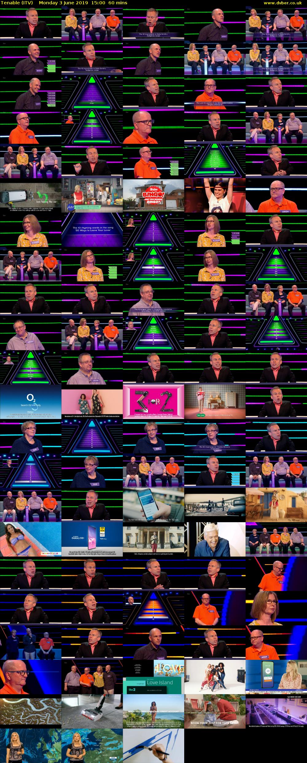 Tenable (ITV) Monday 3 June 2019 15:00 - 16:00